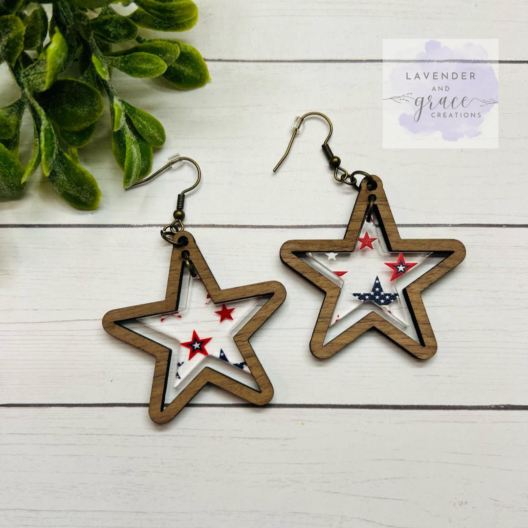 Patriotic Star Earrings