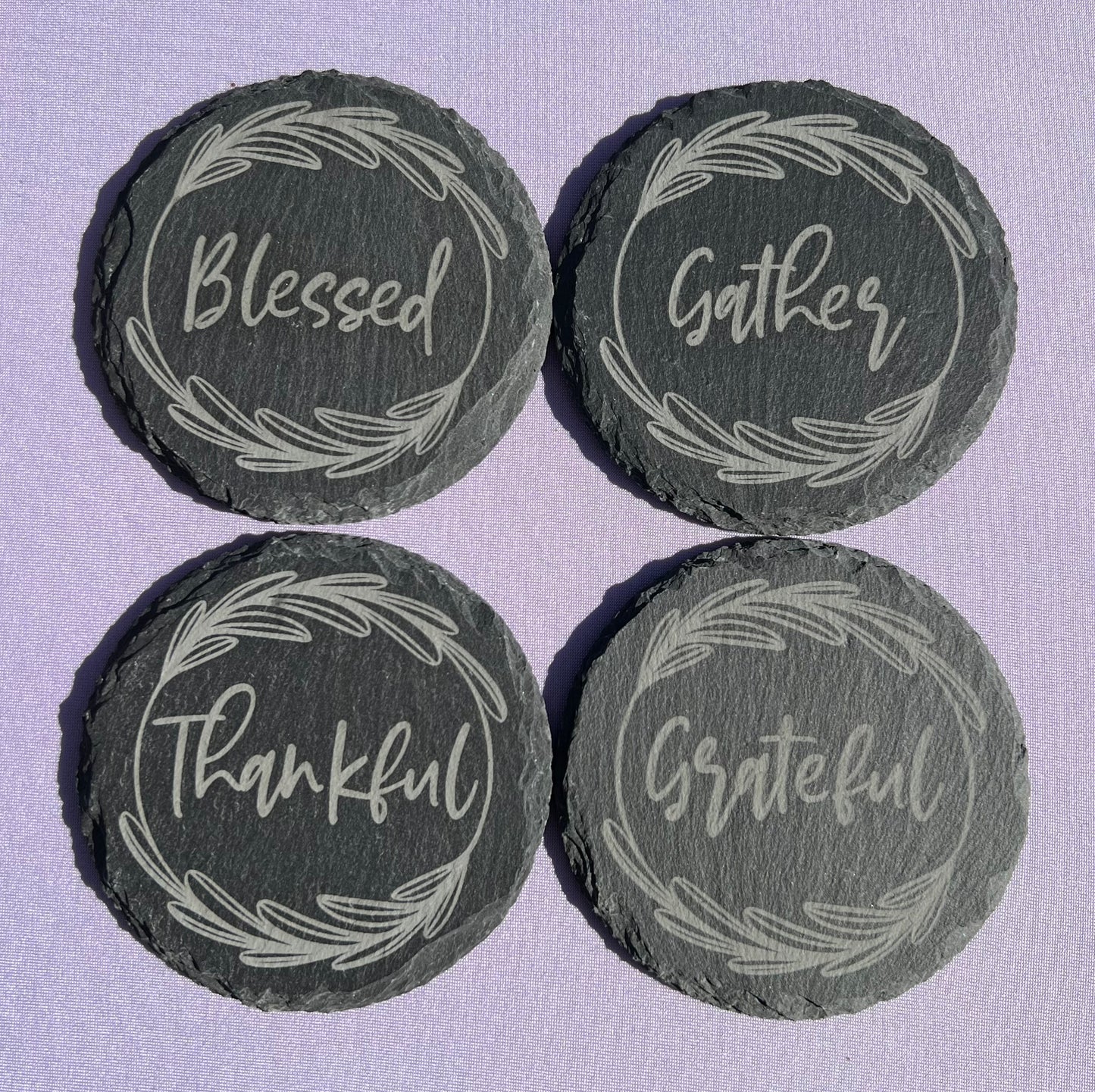 Slate Harvest Coasters