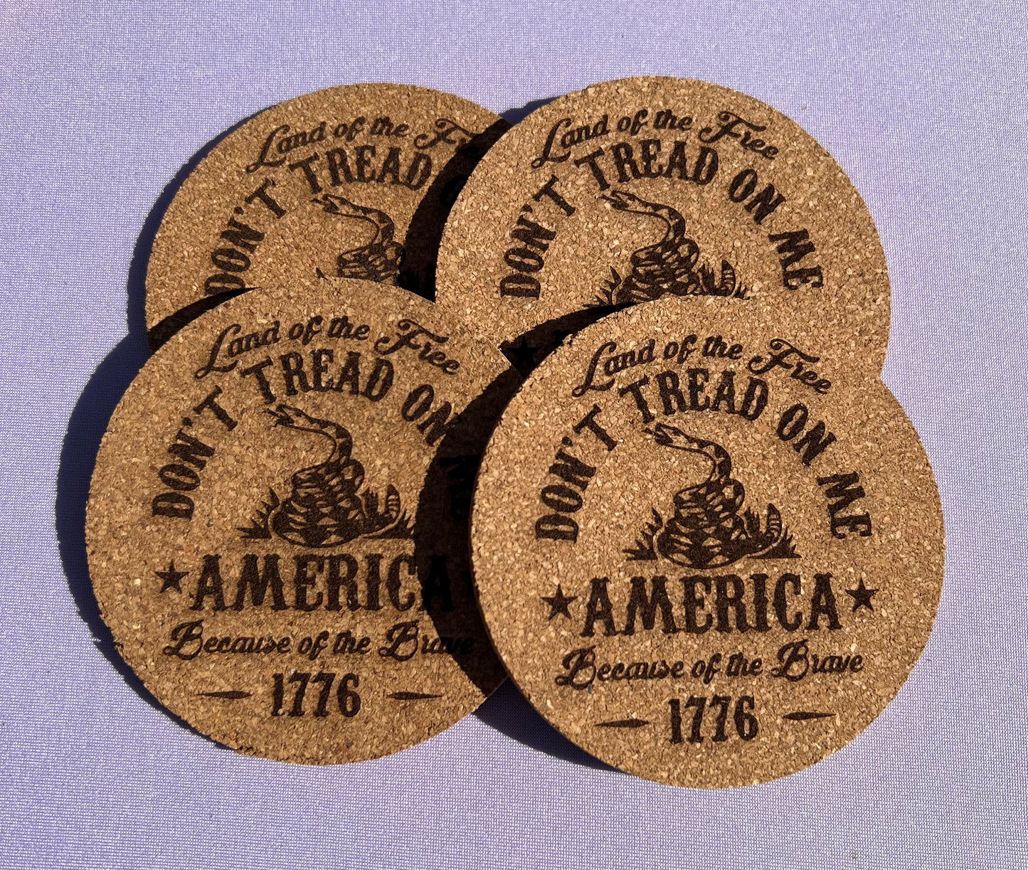 Don’t Tread On Me Cork Coasters