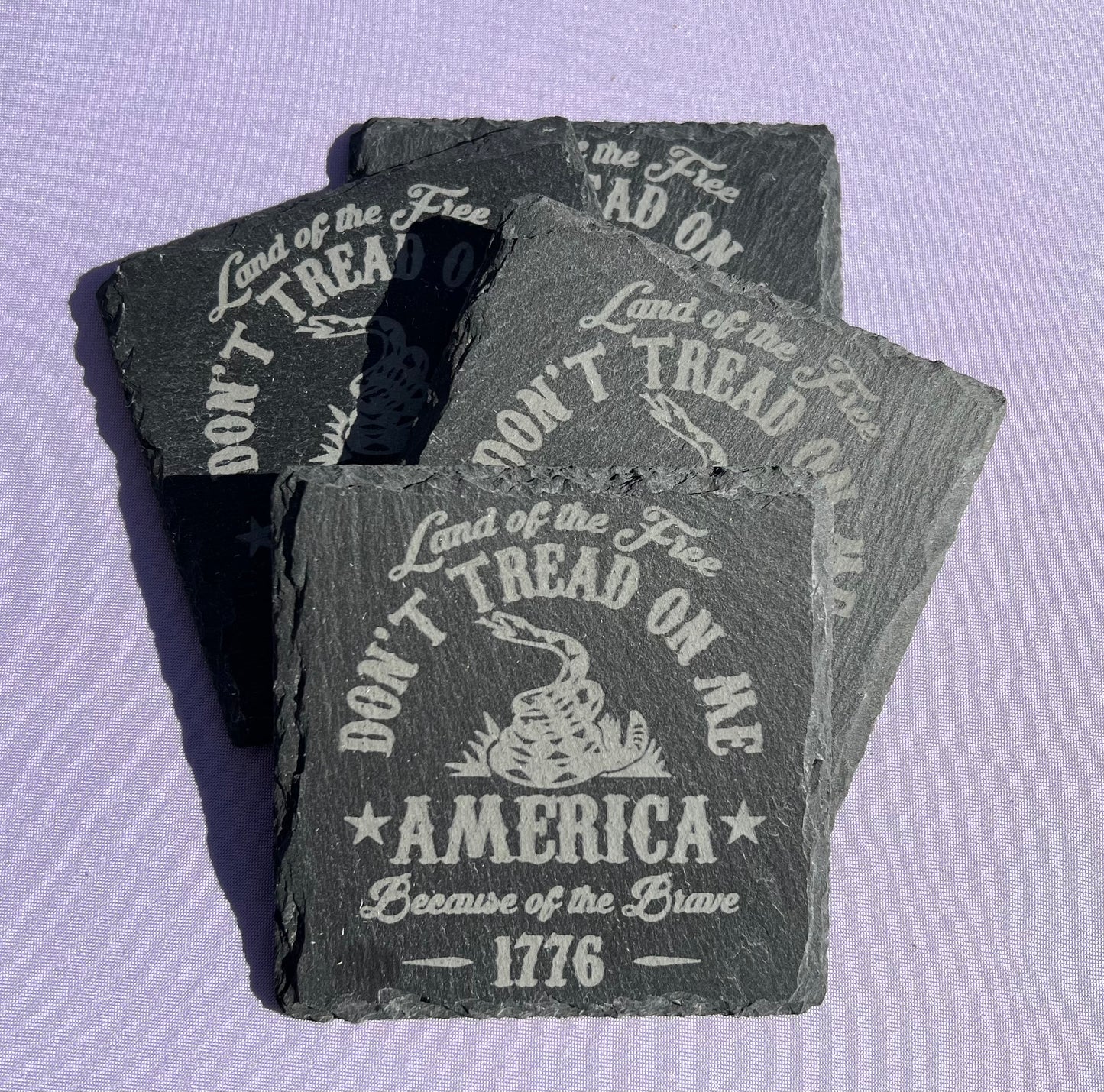 Slate Don’t Tread On Me Coasters